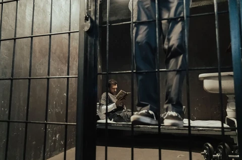 A hospital room where a prisoner is hooked up to life support equipment after a failed execution attempt.